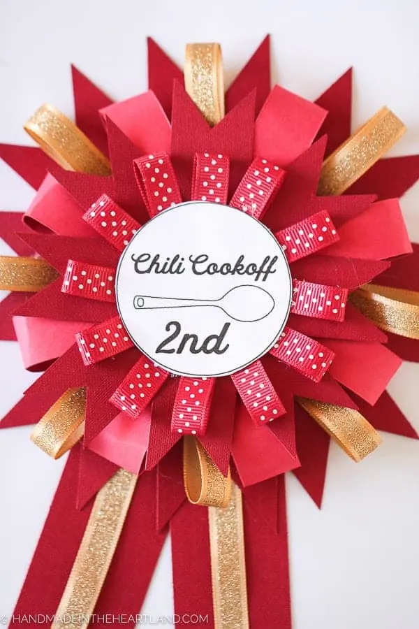 1st place chili award ribbons