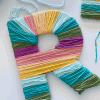 Cricut Chipboard Yarn Wrapped Letters - Handmade in the Heartland